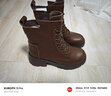 Ehangy品牌真皮馬丁靴女靴子2025秋冬季新款加絨中筒靴厚底加絨牛皮短靴 棕色單里 【精美禮盒】 37 【標準碼 現貨】 曬單實(shí)拍圖