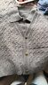 百圖betu女裝冬季新款毛衣翻領(lǐng)假兩件可打開(kāi)穿短毛衫女2411T48 深灰 S 曬單實(shí)拍圖