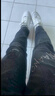 牧植歐貨潮牌高檔男牛仔褲修身小腳褲刺繡燙鉆加絨彈力小直筒長(cháng)褲潮流 黑色 2897 32 2.5尺 曬單實(shí)拍圖