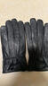 春景夜雪【純羊皮】男士真皮手套加絨加厚防風(fēng)保暖騎車(chē)開(kāi)車(chē)手套 真皮款-.加扣-黑色男士 曬單實(shí)拍圖
