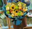 艾斯維娜鮮花速遞向日葵混搭花束生日禮物全國同城配送 向日葵香檳韓式花束 曬單實(shí)拍圖