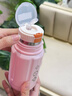 啟諾簡(jiǎn)約保溫杯女新款雙飲杯316不銹鋼大容量男生泡茶杯子帶蓋可喝水 粉色410ml+3D立體貼 曬單實(shí)拍圖
