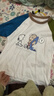 史努比（SNOOPY）兒童長(cháng)袖T恤秋季男童女童上衣   白/蘭綠 對努彈琴  120    曬單實(shí)拍圖
