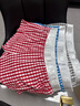 貓人（MiiOW）男士?jì)妊澞屑兠薨⒘_褲寬松大碼四角褲潮流舒適透氣平角短褲睡褲 湖藍+紅色+灰色 XXL（體重170-200斤） 曬單實(shí)拍圖