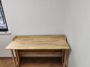 嘜木良品實(shí)木書(shū)桌書(shū)房學(xué)習桌電腦桌全實(shí)木折疊桌子C7700原木色1.35m 曬單實(shí)拍圖