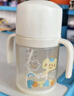 小土豆（potato）PPSU吸管奶瓶一歲以上大寶寶帶手柄重力球吸嘴330ml 奶油白 曬單實(shí)拍圖