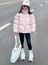 圖圖小象童裝女童羽絨服2025冬裝新品兒童三防短款大童白鴨絨外套加厚保暖 黑色 150 【身高約150cm】 曬單實拍圖