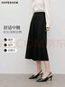 紅袖黑色百褶半身裙春季2025新款女裝顯瘦通勤氣質(zhì)立體A字中腰長(cháng)裙子 黑050 L 曬單實(shí)拍圖