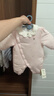戴維貝拉（DAVE＆BELLA）新生兒夾棉連體衣女寶寶百天衣服冬裝新款初生嬰兒外出服幼童爬服 粉底印花【現貨】 59cm （建議身高52-59cm） 曬單實(shí)拍圖