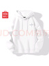 名創(chuàng  )優(yōu)品（MINISO）連帽衛衣男重磅寬松春秋季休閑高級感青少年潮流外套 白 M 曬單實(shí)拍圖