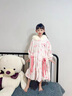 G.DUCKKIDS小黃鴨童裝女童睡衣珊瑚絨保暖兒童睡袍秋冬季中大童睡裙洋氣冬裝 小兔款粉色 140碼建議130-140cm8-9歲 曬單實(shí)拍圖