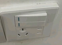 正泰（CHNT）開(kāi)關(guān)插座7M 家用86型五孔墻壁面板暗裝電源插座 電工推薦 優(yōu)雅白 二開(kāi)單控五孔10A 曬單實(shí)拍圖