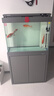 森森（SUNSUN）大型魚(yú)缸底過(guò)濾水族箱客廳家用落地玻璃生態(tài)金魚(yú)缸 超白款升級底濾 0.8米長(cháng)35cm寬（黑白可選） 曬單實(shí)拍圖