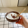 椰子殼碗天然椰殼碗酸奶碗甜品碗糖水碗水果沙拉燕麥片奶昔輕食碗 【純手工打磨】椰殼碗+木勺1套 曬單實(shí)拍圖