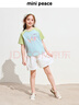 MiniPeace太平鳥(niǎo)童裝夏新女童短袖T恤FBCNF2402 水玻璃綠 160cm 曬單實(shí)拍圖
