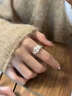 瑞諾999足銀淡雅梔子花戒指女新款時(shí)尚小眾設計感指環(huán)生日禮物送女友 禮盒包裝定金 曬單實(shí)拍圖