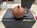 藏壺天下宜興紫砂壺純手工名家刻繪蘭荷花紫砂茶具原礦底槽清泡茶壺西施壺 悠然款 曬單實(shí)拍圖