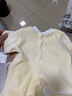 婧麒（JOYNCLEON）嬰兒加絨連體衣秋冬男女寶寶加厚保暖新生兒衣服秋款外出哈衣 淺黃 80cm 曬單實(shí)拍圖