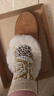 UGG【雙11搶先購】秋季新款女士厚底懶人毛毛鞋 1166733CHE|栗色37 曬單實拍圖