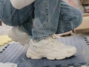361°女鞋運動(dòng)鞋秋季新款女百搭輕便復古文化鞋 西米色/薄紗藍 38 曬單實(shí)拍圖