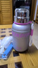 哈爾斯保溫杯大容量不銹鋼水杯學(xué)生便攜男女士咖啡杯 灰晶粉600ml 曬單實(shí)拍圖