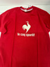 樂(lè )卡克（Le coq sportif）法國公雞男女春運動(dòng)休閑大logo短袖T恤 斗牛士紅 2XL 曬單實(shí)拍圖