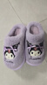 Hello Kitty兒童棉拖鞋冬季加絨保暖女孩室內防滑居家鞋親子25039紫色34-35 曬單實(shí)拍圖