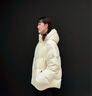 波司登（BOSIDENG）25新款羽絨服女短款90絨連帽時(shí)尚休閑氧氣系列保暖外套B250245242 光輝米7E72【奶白色襯人】 S 160/84A 體重約110-125斤 曬單實(shí)拍圖