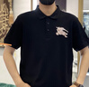 博柏利（BURBERRY）【新品】男裝 馬術(shù)騎士徽標格紋棉質(zhì) Polo 衫81161201 曬單實(shí)拍圖