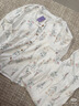 婧麒（JOYNCLEON）帶胸墊月子服夏季薄款產(chǎn)后竹棉5月份6純薄孕婦睡衣哺乳家居服 雅白纖花【竹棉紗·透氣排汗快】 XL 曬單實(shí)拍圖