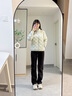 雪中飛羽絨服女短款2025冬季韓版修身百搭輕薄90絨外套嫩芽綠L 曬單實(shí)拍圖