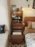 青櫨實(shí)木書(shū)架置物架落地一體靠墻可伸縮轉角置物架客廳多功能矮書(shū)柜子 可伸縮三層80cm-100%實(shí)木 曬單實(shí)拍圖