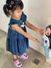 凡獵女童牛仔連衣裙夏裝2025新款洋氣兒童公主裙小女孩寶寶背心裙夏季 藍(lán)色 100 cm 曬單實(shí)拍圖