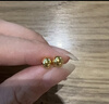 周大生黃金耳飾足金小金珠子5G極光耳釘送女友生日禮物 星球0.83g 曬單實(shí)拍圖