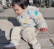 G.DUCKKIDS小黃鴨兒童棉服冬季嬰兒衣服男女童加厚棉衣小童寶寶棉襖加絨外套 白色花朵 90 尺碼1~2歲【 80-90cm】 曬單實(shí)拍圖