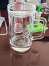 東海原石原礦水晶杯大容量水杯蓋杯把手辦公茶室高端茶杯茶器茶杯 刻竹款 400ml 1只 曬單實拍圖