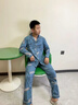俞兆林睡衣男純棉春秋季男士長(zhǎng)袖男生大碼套裝冬天家居服全棉25年新款 NSJYI-8514（100%純棉） XL （建議120-150斤） 曬單實(shí)拍圖