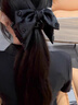 兩世歡花語(yǔ)高級感蝴蝶結抓夾2025新款輕奢風(fēng)高端后腦勺高馬尾發(fā)夾頭飾女 黑色蝴蝶結【主圖款】 曬單實(shí)拍圖