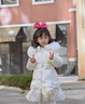 G.DUCKKIDS小黃鴨女童棉服中長(cháng)款收腰外套兒童棉衣中大童毛領(lǐng)保暖休閑防寒衣 米色 170 cm 曬單實(shí)拍圖