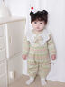 班喜迪嬰兒衣服冬裝嬰幼兒連體衣加絨寶寶哈衣爬服秋冬季公主長(cháng)袖外出服 綠色 80cm 曬單實(shí)拍圖