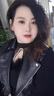 兔芊綿羊皮馬甲真皮女皮坎肩2025秋冬新款真皮馬甲女短款綿羊皮機車(chē)服 黑色 均碼 L 曬單實(shí)拍圖