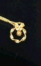 萃華足金999蝴蝶之戀黃金項鏈時(shí)尚女士金吊墜生日禮物送女友老婆 金重約5g 曬單實(shí)拍圖