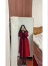 SXMM國際一線(xiàn)品牌雙面羊絨大衣高端酒紅色雙面羊絨大衣女2025秋冬外套 酒紅色[雙面羊絨版] S [105-120斤] 曬單實(shí)拍圖