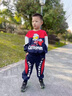 迪士尼（Disney）經(jīng)典奧特曼衣服亮燈男童春秋套裝兒童痞帥洋氣衛衣褲兩件套運動(dòng)服 藏青色 2件套 110 cm 曬單實(shí)拍圖