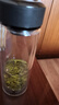 雷德夫（LEIDFOR）G22 雙層玻璃杯男士 新款茶水分離茶杯水杯禮物 曜石黑 500ml 曬單實(shí)拍圖