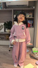 富羅迷女童衛(wèi)衣衛(wèi)褲春秋中大童時(shí)髦洋氣套裝兒童運(yùn)動(dòng)兩件套 粉色  130  曬單實(shí)拍圖