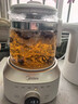 美的（Midea）全玻璃養生壺全自動(dòng)燒水壺母嬰恒溫電熱水壺花茶壺全包裹護底防碎1.5L MK-YS15B201 曬單實(shí)拍圖