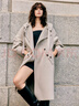 ELLE【巴黎系列】100%綿羊毛雙面呢大衣女24冬裝新款長(cháng)款毛呢外套 深灰 S 曬單實(shí)拍圖