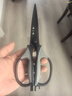 張小泉廚房鈦剪刀不銹鋼多功能剪刀夾核桃剪肉剪蔬菜烤肉剪 J200001 曬單實(shí)拍圖
