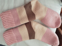BAIWIFE法國柏芙羊絨襪子女加厚保暖中筒襪毛襪子女士超厚羊毛線(xiàn)禮盒 櫻粉款-【顏色混搭】- 3雙 均碼 曬單實(shí)拍圖